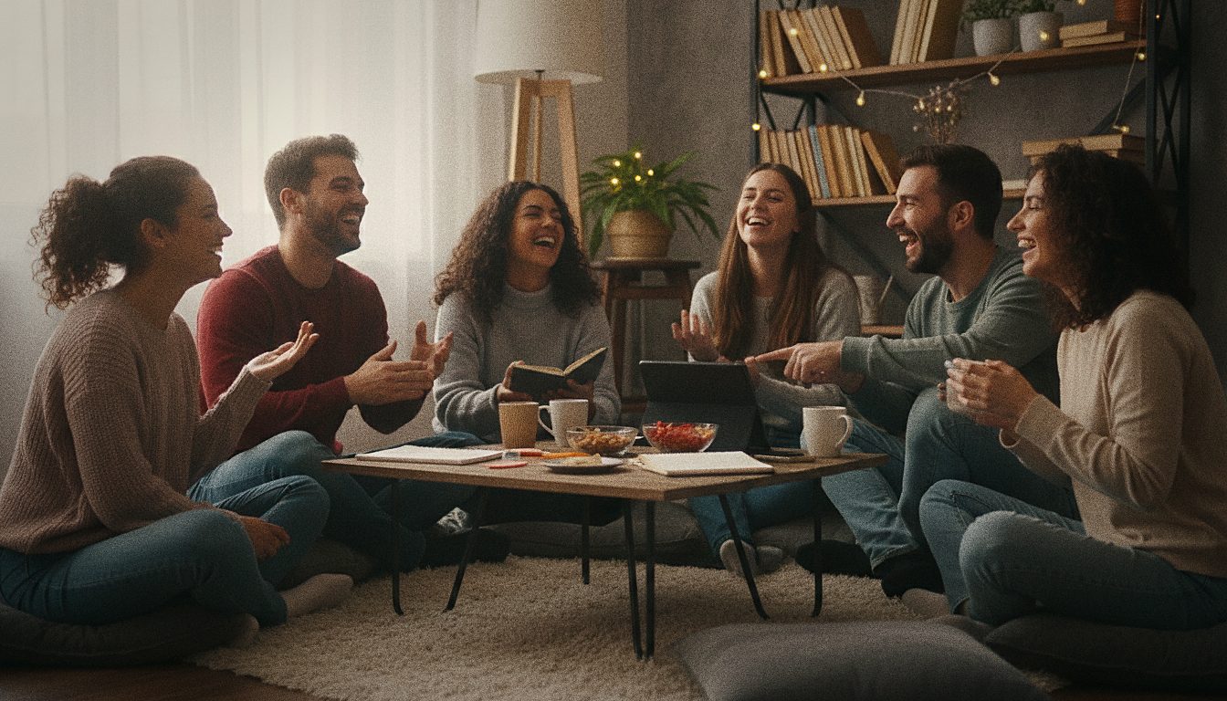 Personas conociéndose y haciendo amigos en Valencia